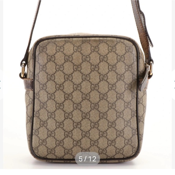 Gucci GG Messenger bag in monogram coated canvas   Vintage. - Picture 8 of 16